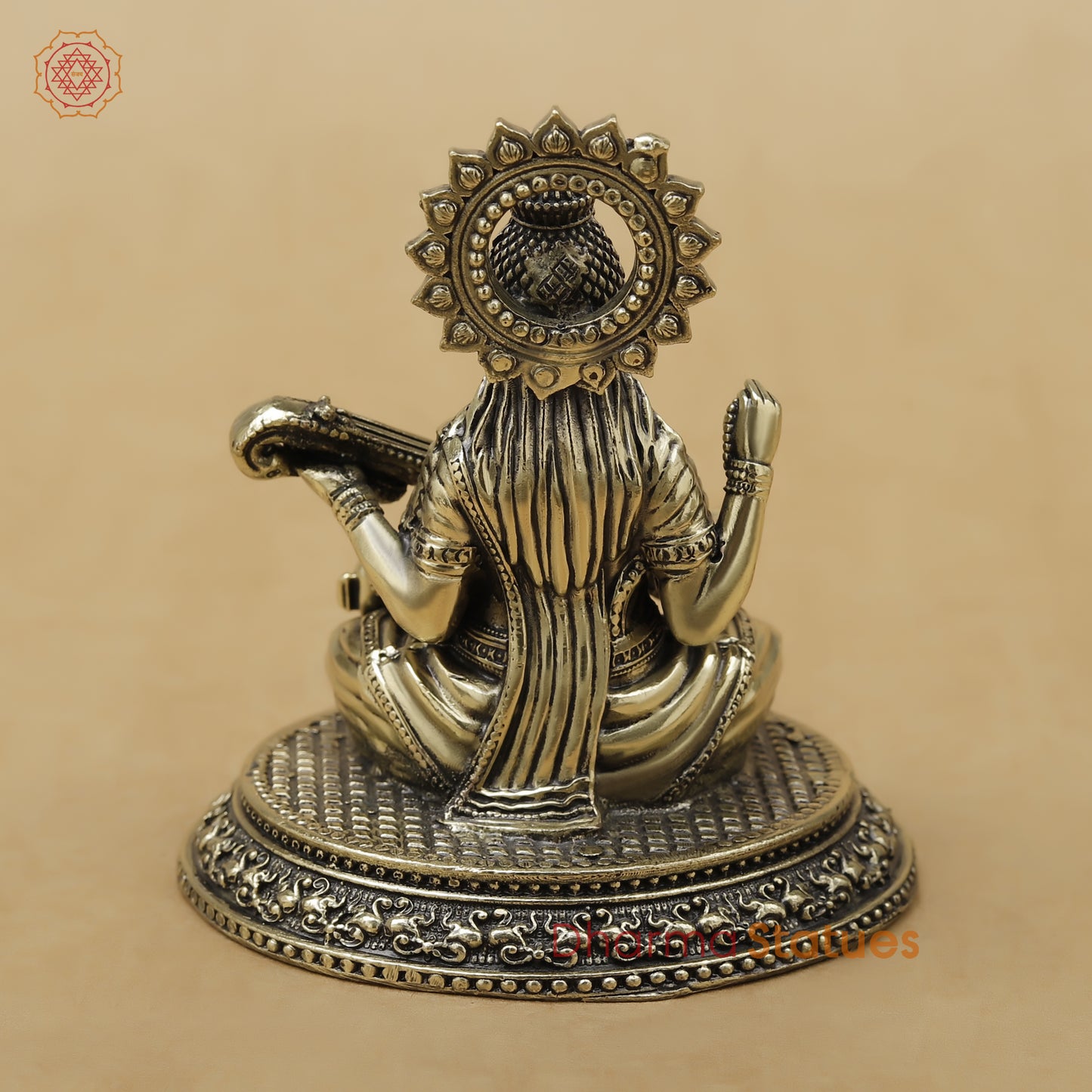 Brass Saraswati Fine, 3.5"