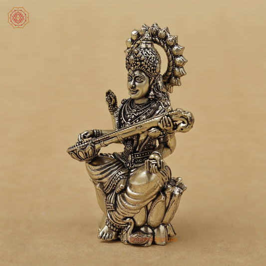 Brass Saraswati Fine, 2.5"