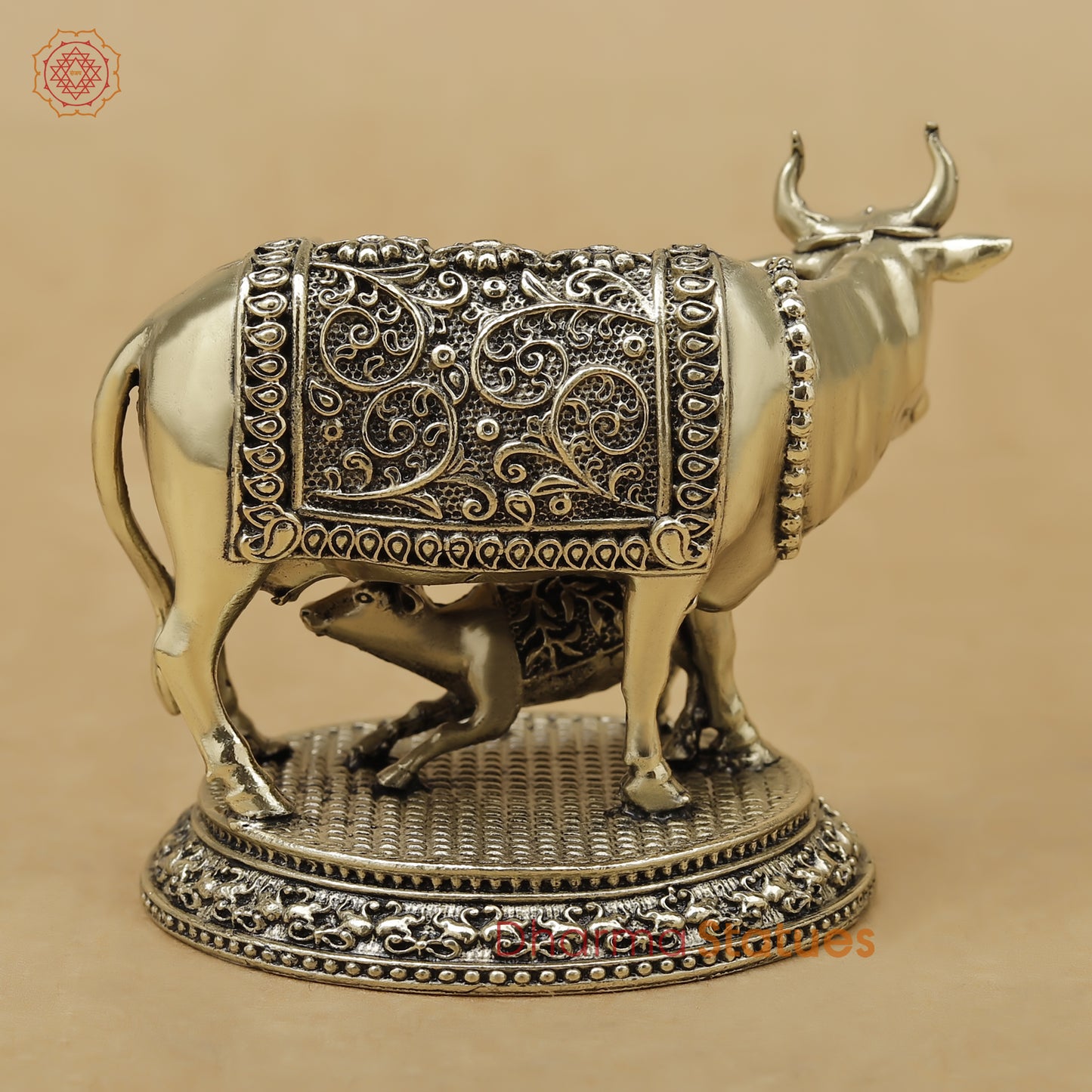 Brass Cow and Calf Fine, 2.5"