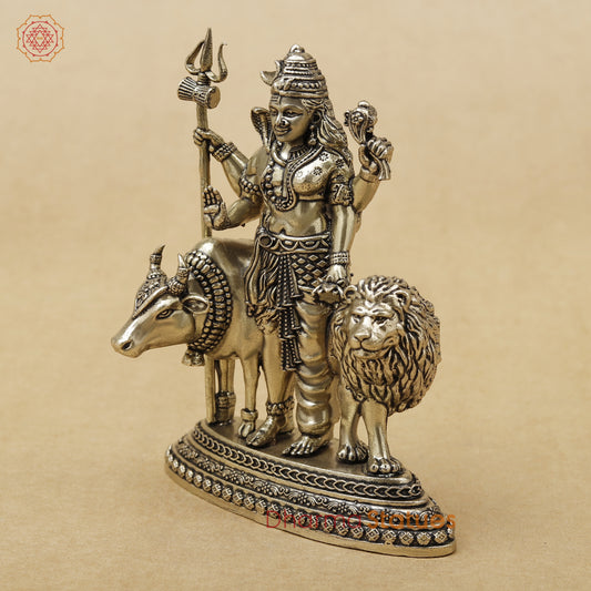 Brass Shiva Shakti Ardhanarishwar Fine, 4.5"