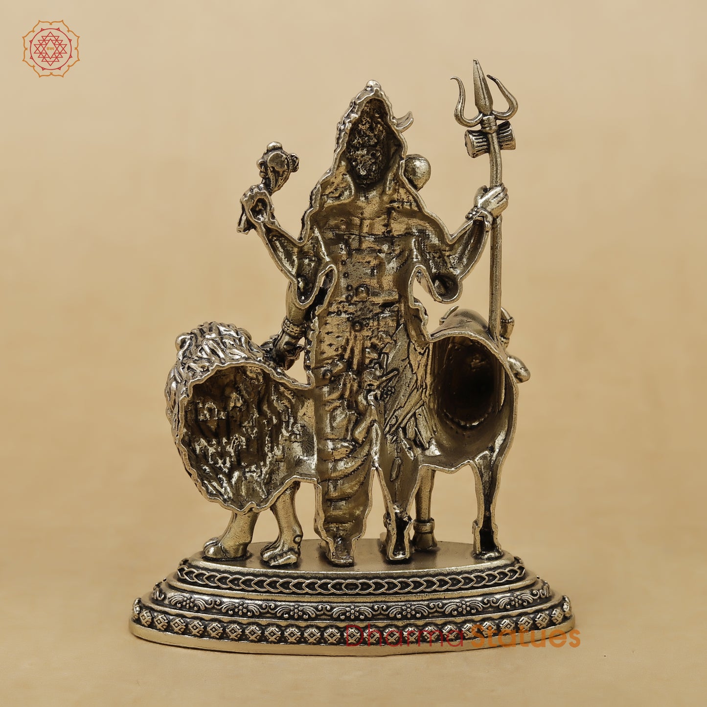 Brass Shiva Shakti Ardhanarishwar Fine, 4.5"