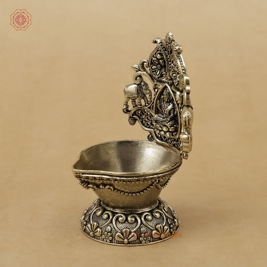 Brass Laxmi Diya Fine, 4"
