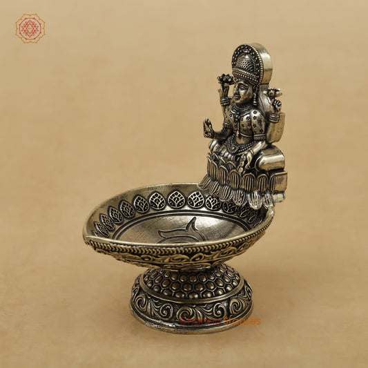 Brass Laxmi Diya Fine, 3.5"