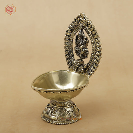 Brass Laxmi Diya Fine, 5.5"