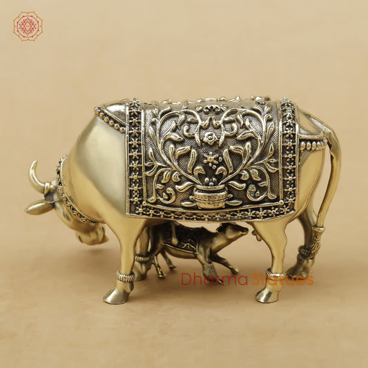 Brass Cow and Calf Fine, 2.5"