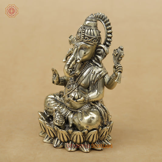 Brass Ganesh Fine, 3.5"