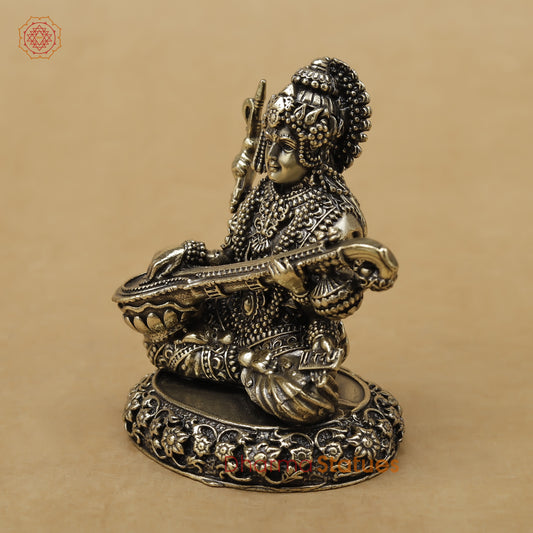 Brass Saraswati Fine, 3"