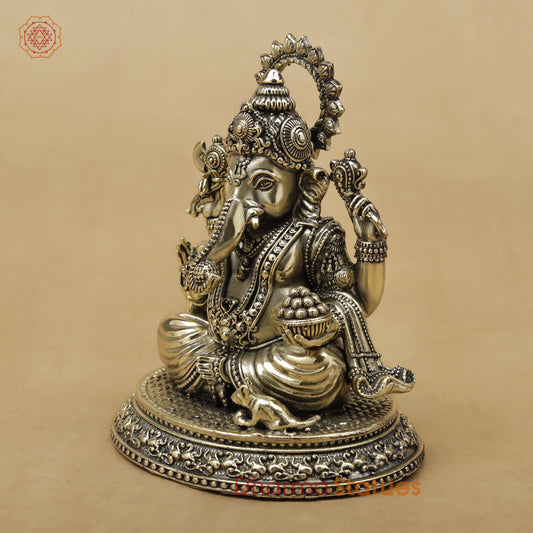 Brass Ganesh Fine, 4.5"