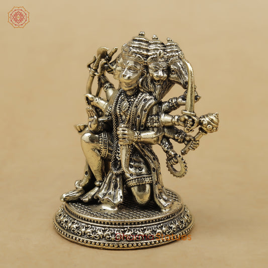 Brass Panchmukhi Hanuman Fine, 3"