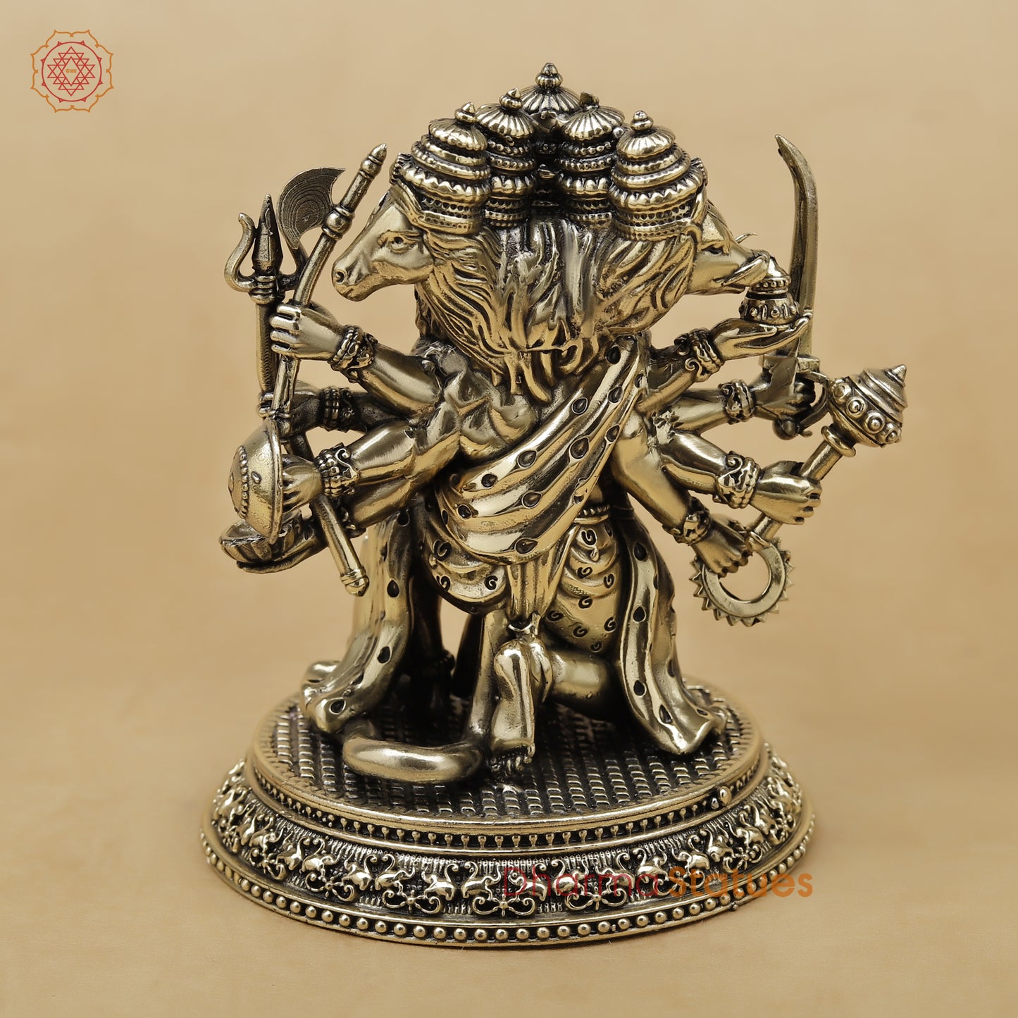 Brass Panchmukhi Hanuman Fine, 5"