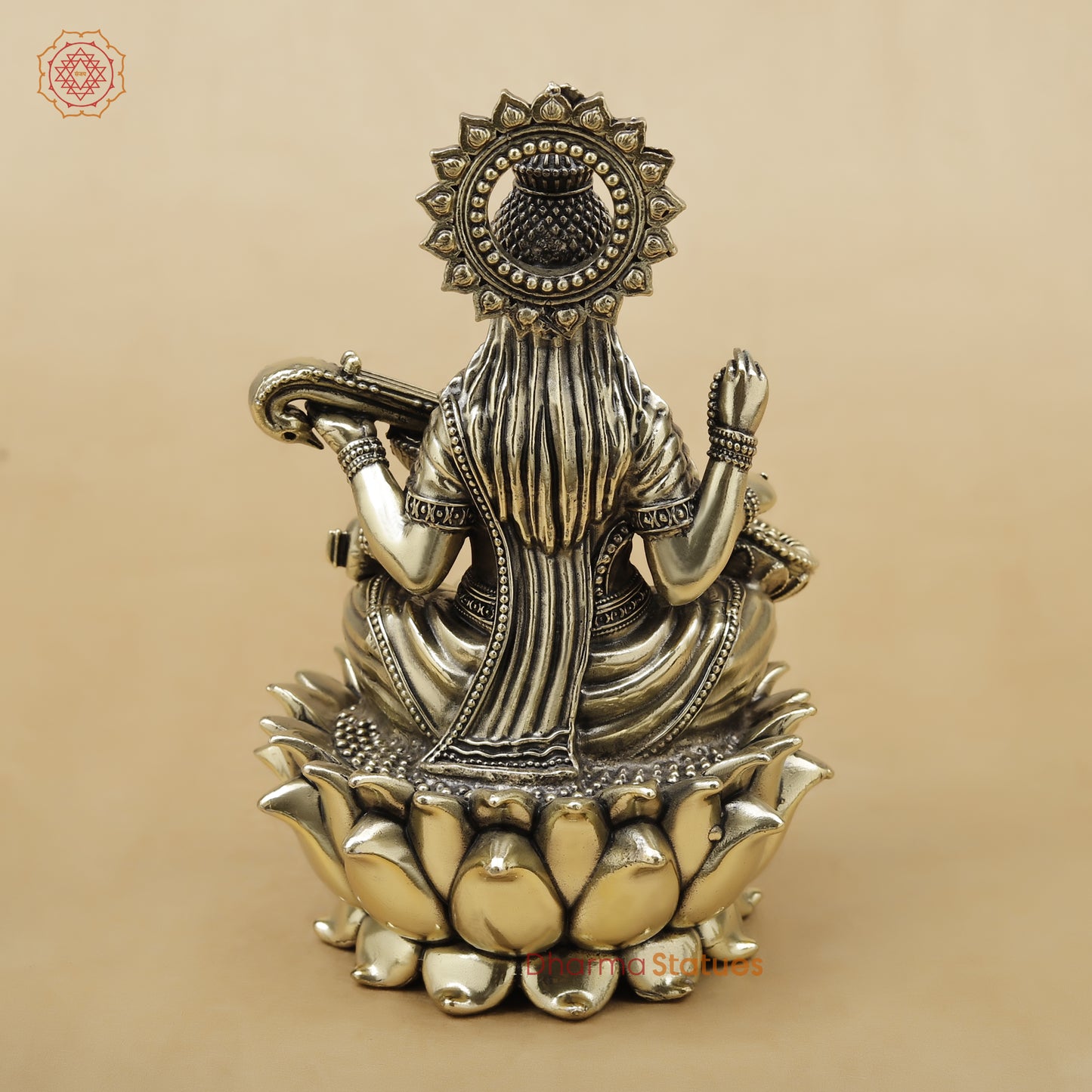 Brass Saraswati Fine, 6"