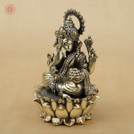 Brass Ganesh Fine, 6"