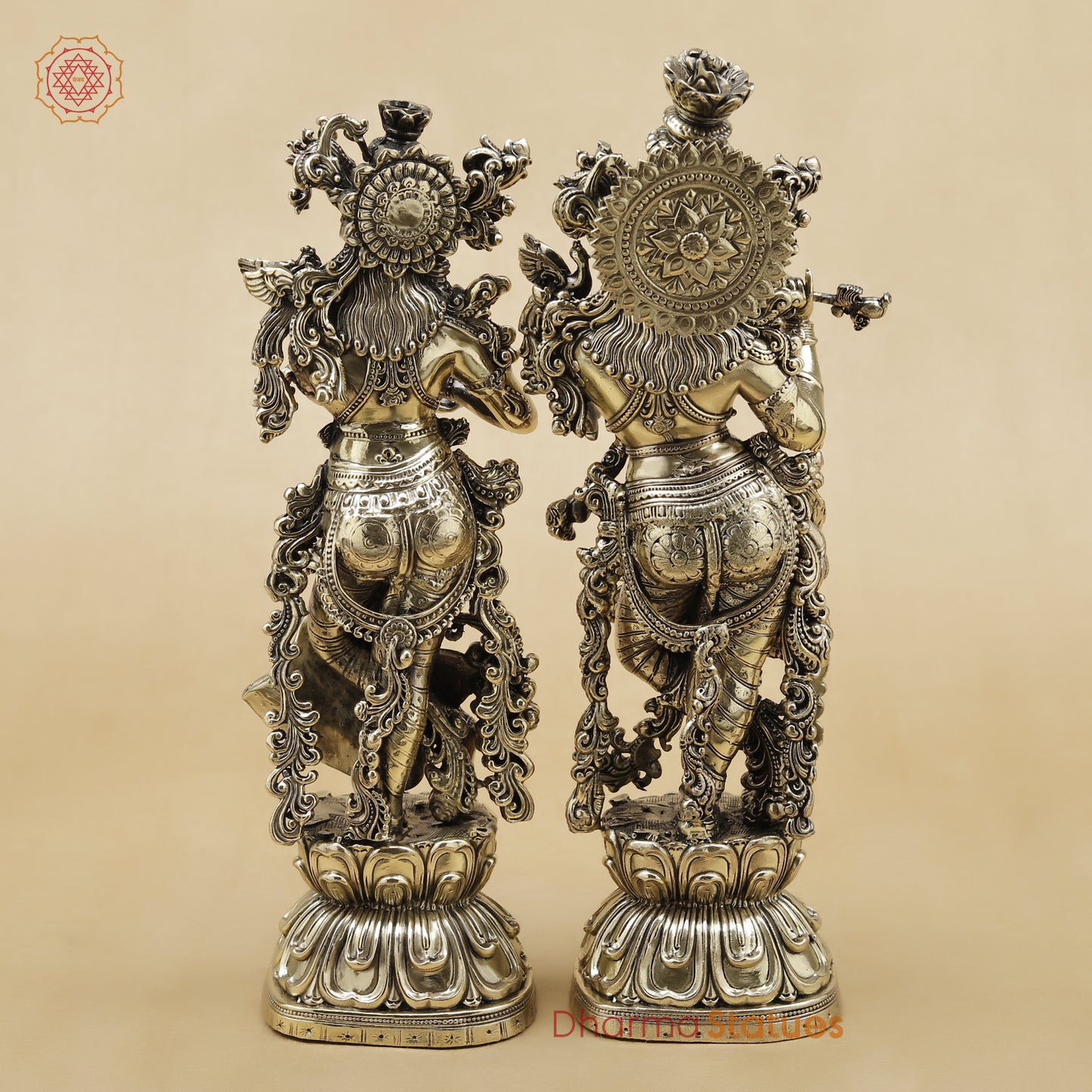 Brass Radha Krishna Fine, 9.5"