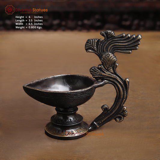 Brass Diya, Fine Golden Finish, 6"