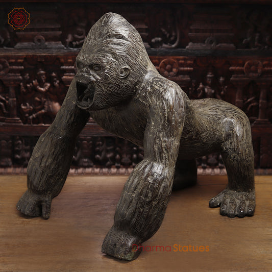 Brass Gorilla, Grey Finish, 24"