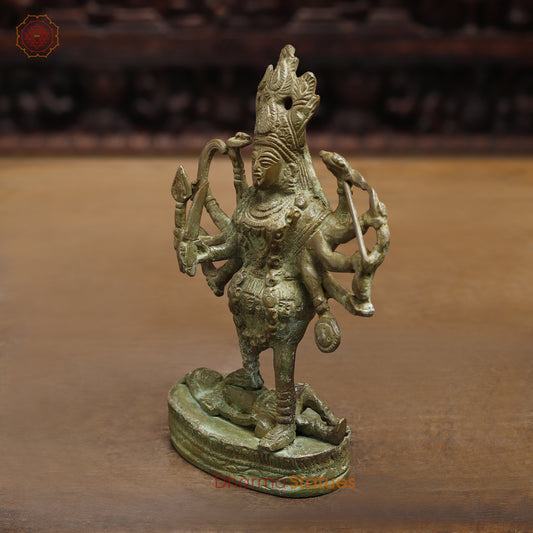 Brass Kali, Fine Green Finish, 8"