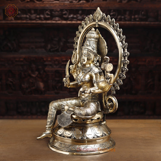 Brass Mariamman, Golden Finish, 28"