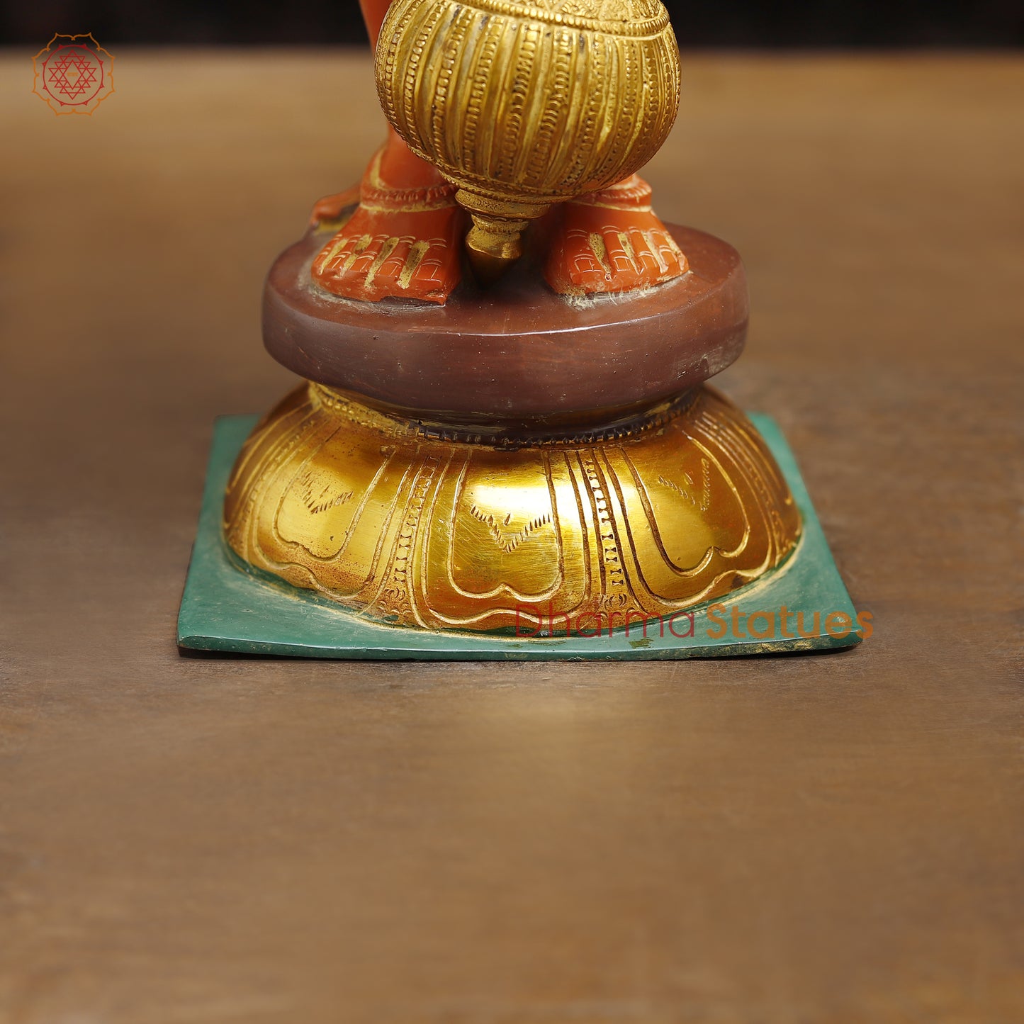 Brass Hanuman, Orange & Golden Finish, 21.5"