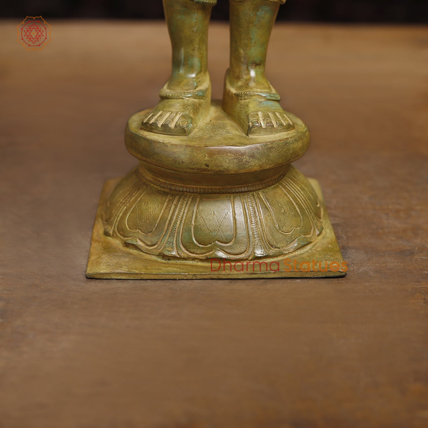 Brass Garuda Statue, Fine Gold Finish, 22"