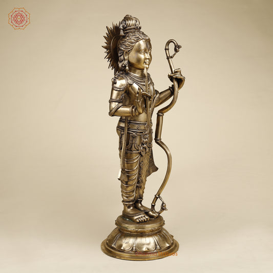 Brass Ram Lalla, Fine Golden Finish, 27"