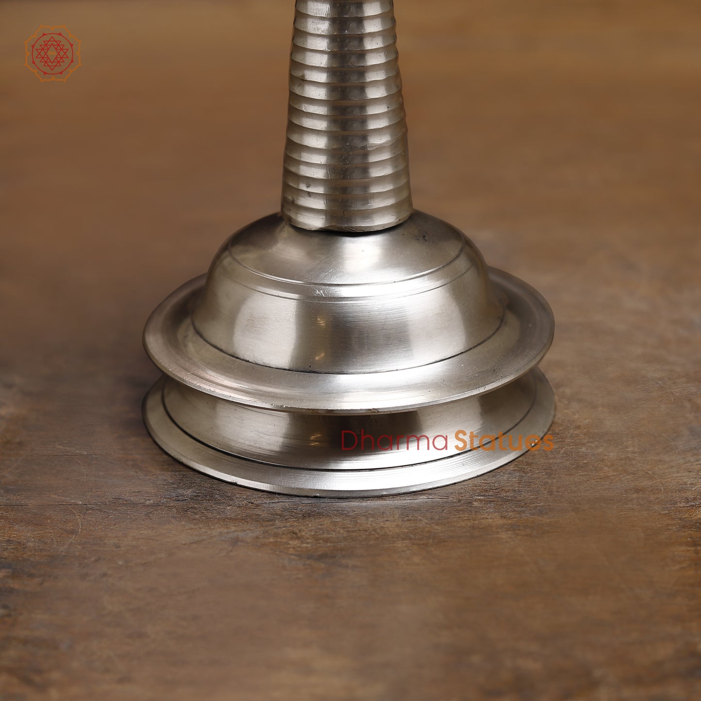 Brass Lamp, Silver Finish, 12.5"