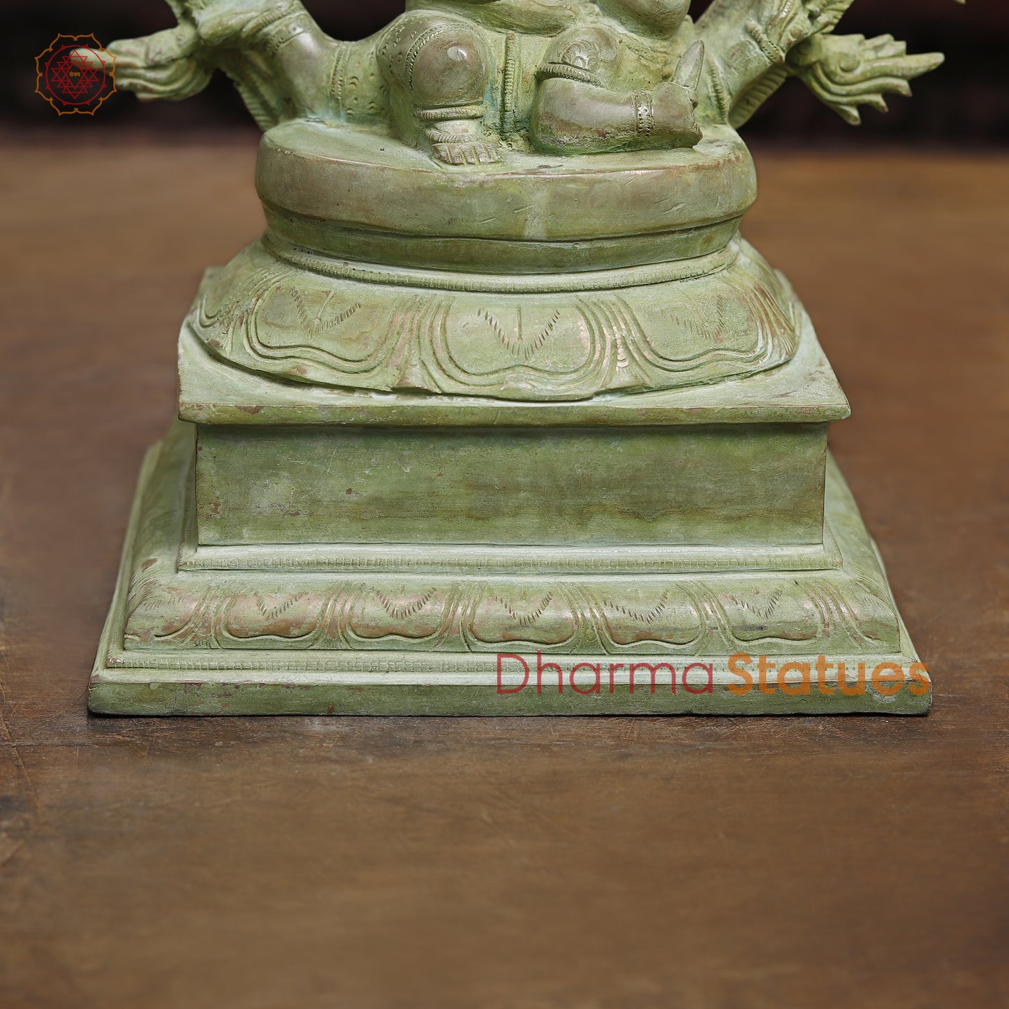 Brass Nataraj, Dancing Shiva, Antique Green Finish, 24.5"