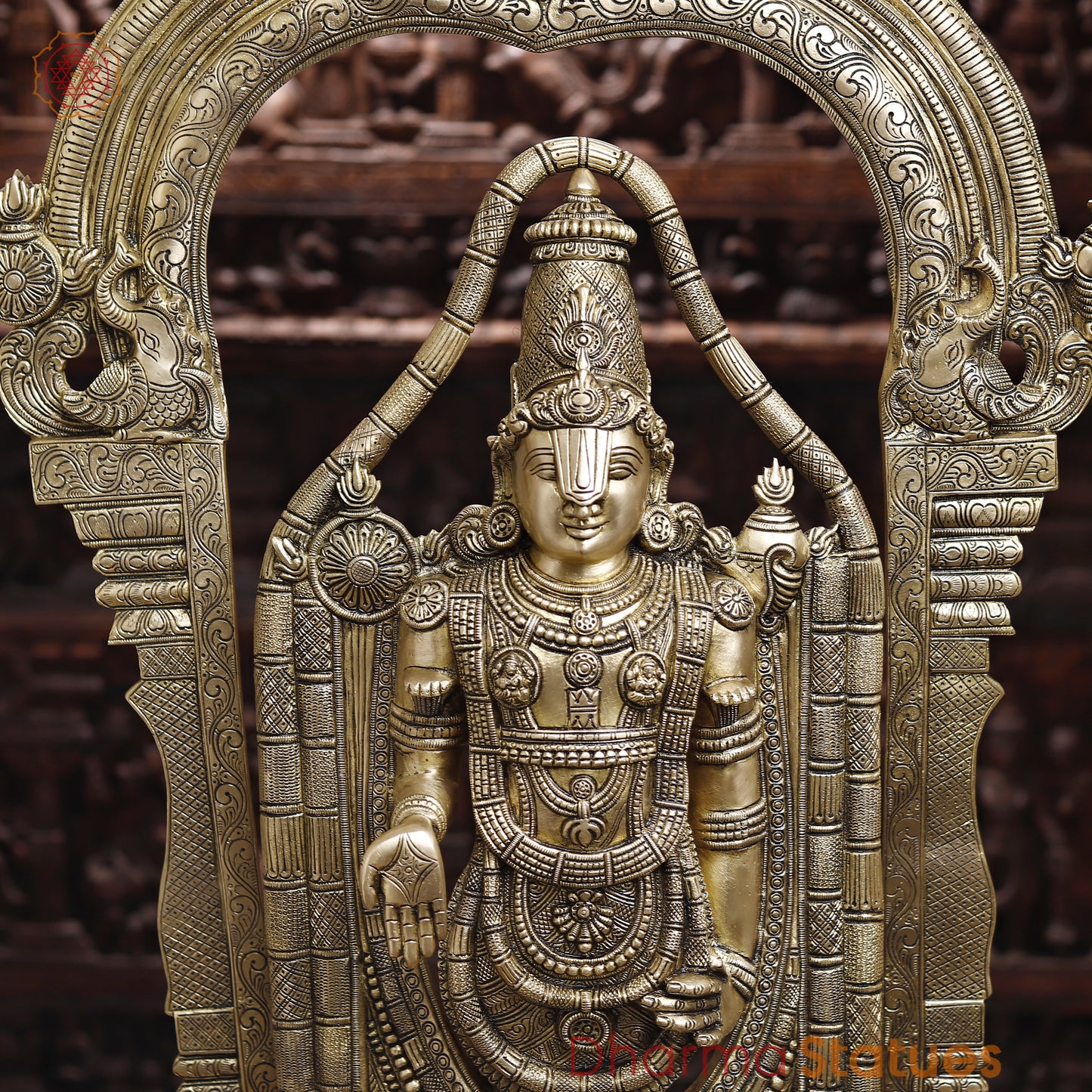 Brass Tirupati Balaji, Special Gold, 39.5"