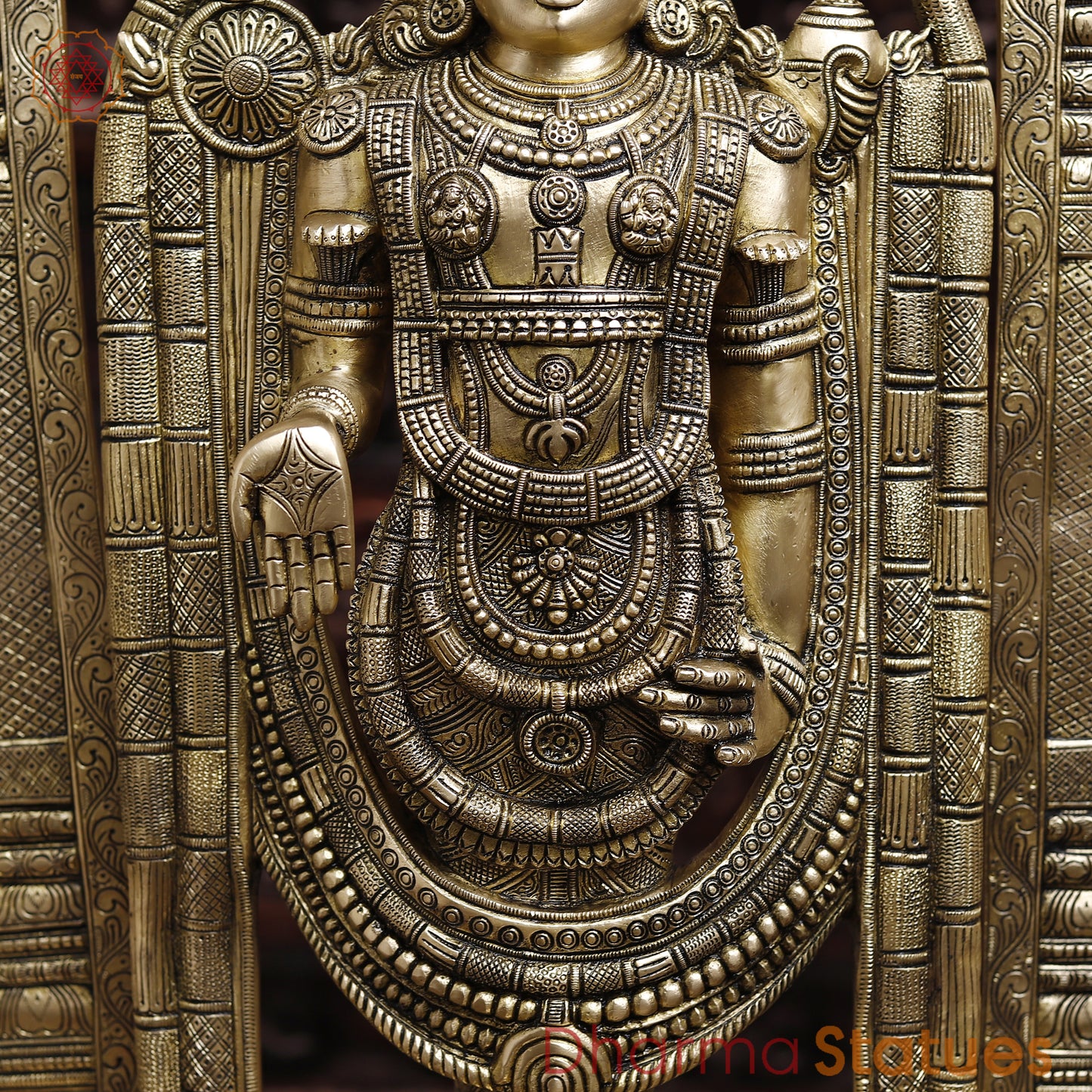 Brass Tirupati Balaji, Special Gold, 39.5"