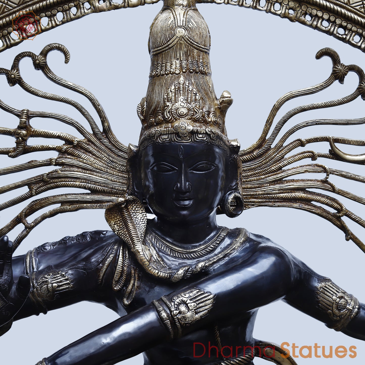 Brass Natraj Large , Deep Black & Smooth Finish, 71"