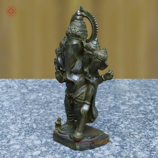 Buy Panchmukhi Ganesh, Antique Green Finish, 19"