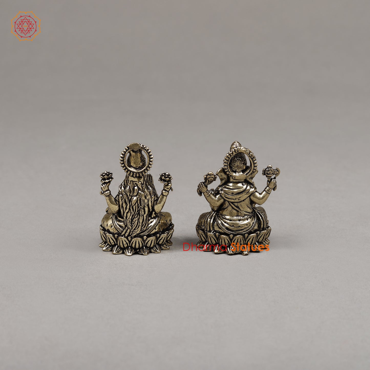 Brass Lakshmi & Ganesh, 2"