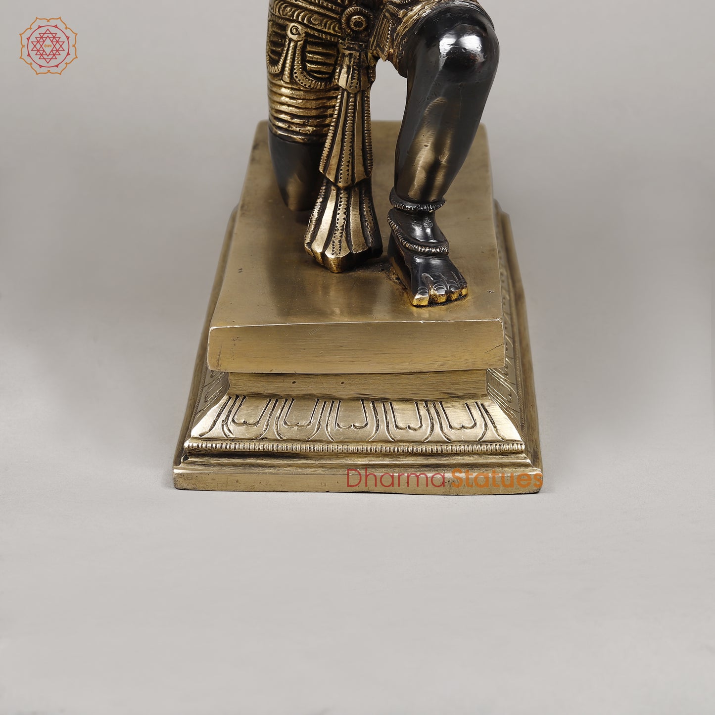 Brass Garuda Vahan, Smooth Finish & Black Patina, 17"