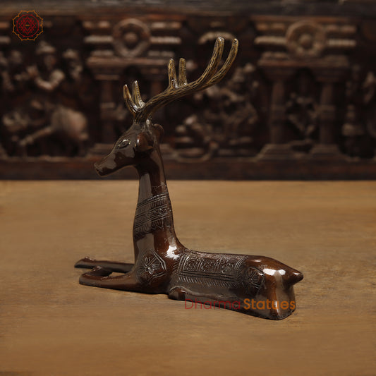 Brass Deer, Copper Finish, 9.5