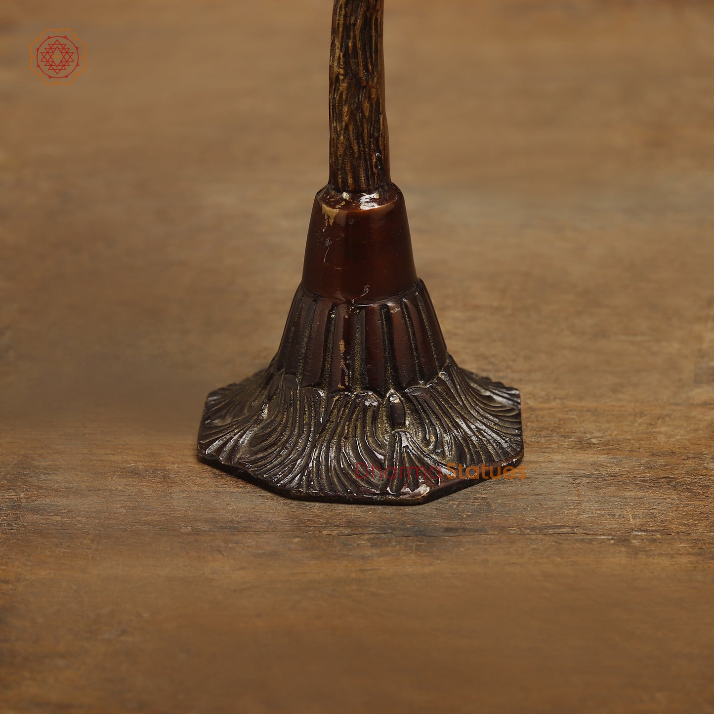 Brass Love Bird on Tree Branches, Copper & Golden Finish, 9.5"