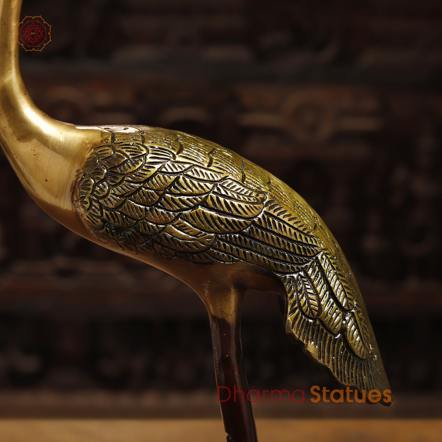 Brass Swan Pair, Golden & Copper Finish, 19"