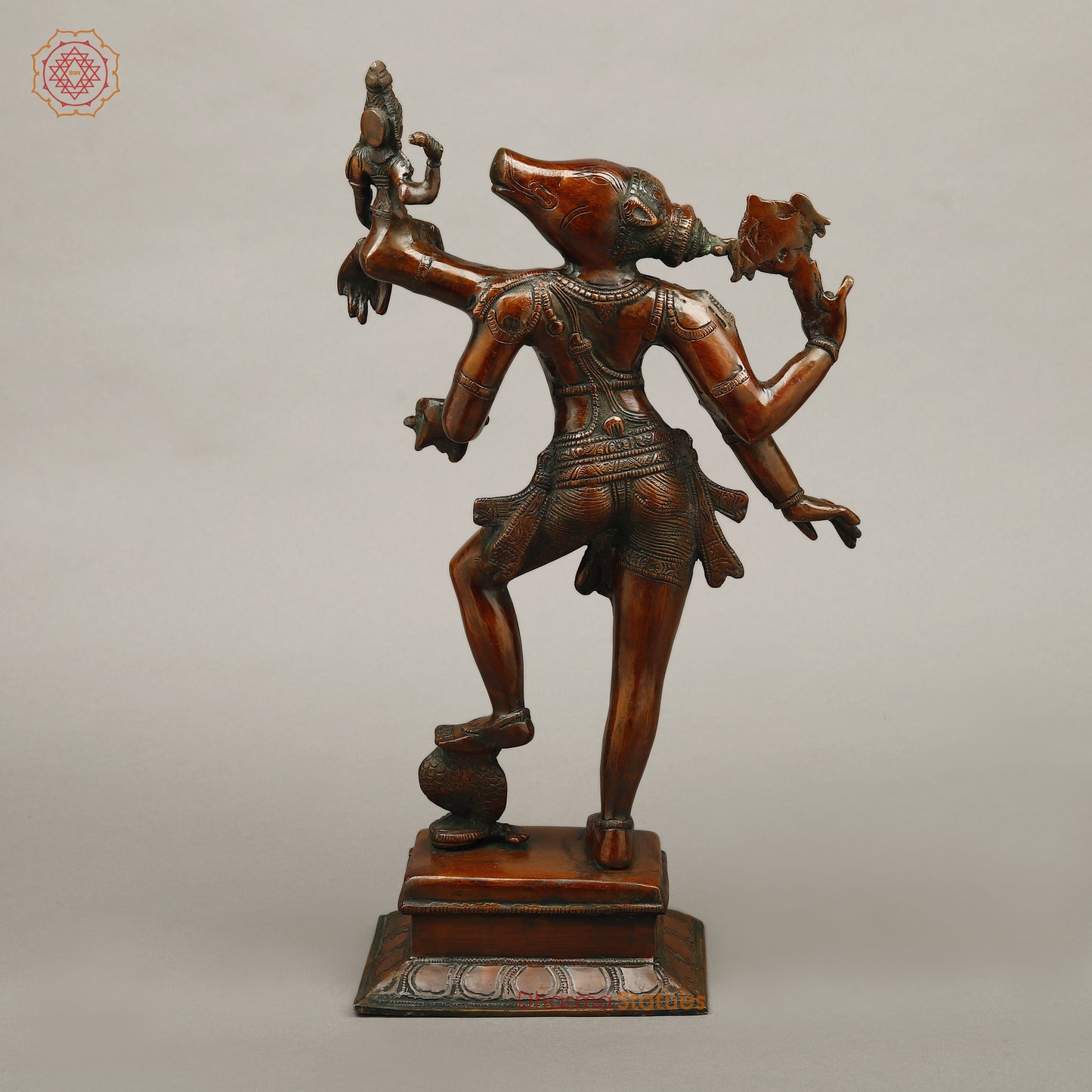 Brass Varahi Devi Idol, Copper Finish, 18"