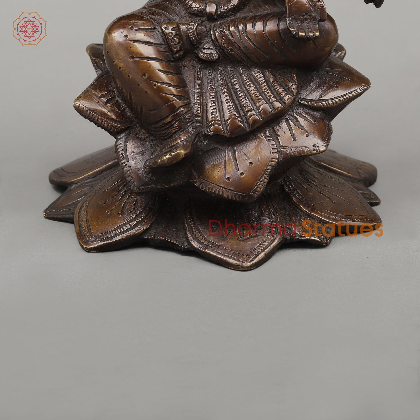 Brass Varahi with Eight Armed Seated, Copper Finish, 8.5"