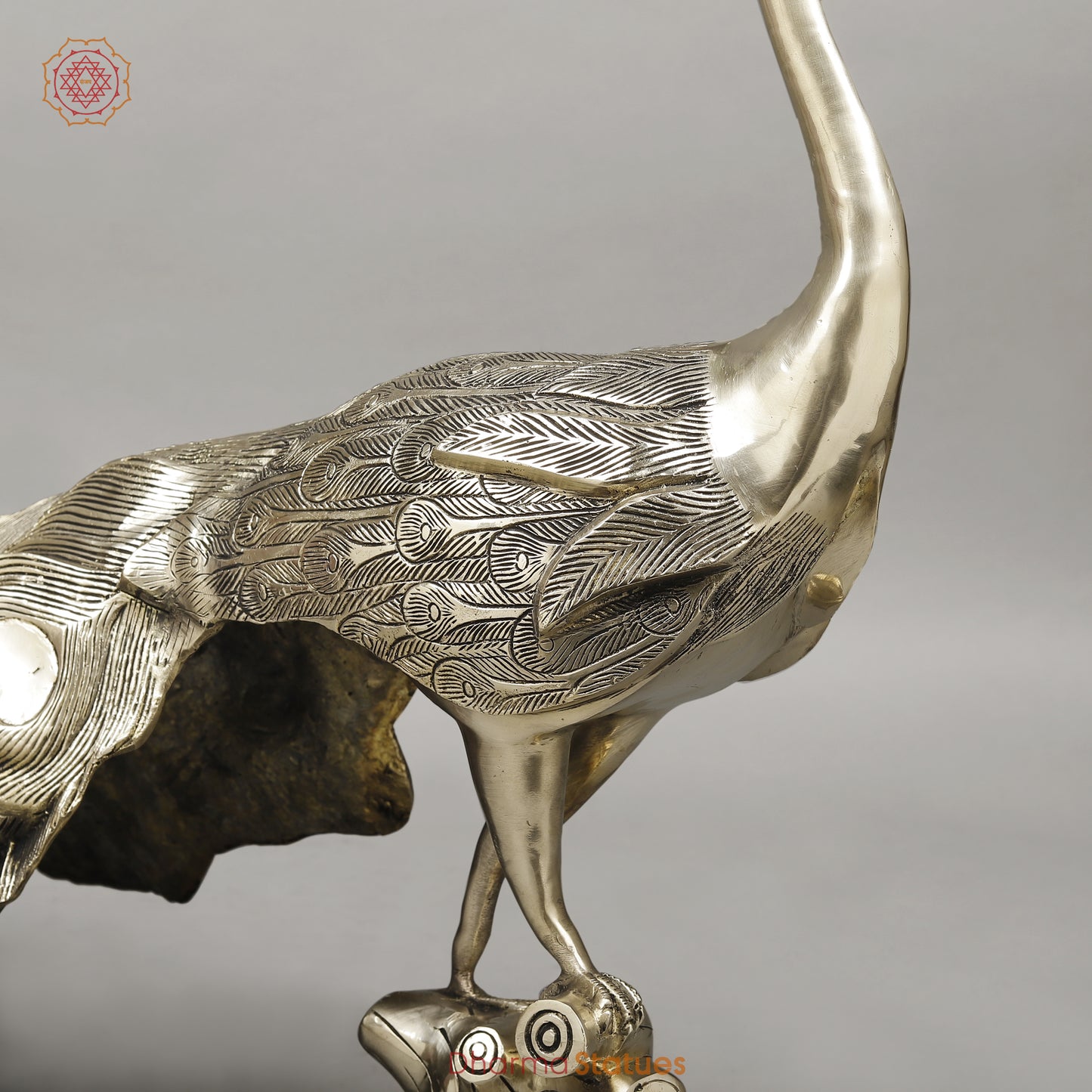 Brass Peacock, Fine Golden Finish, 25" (Single)