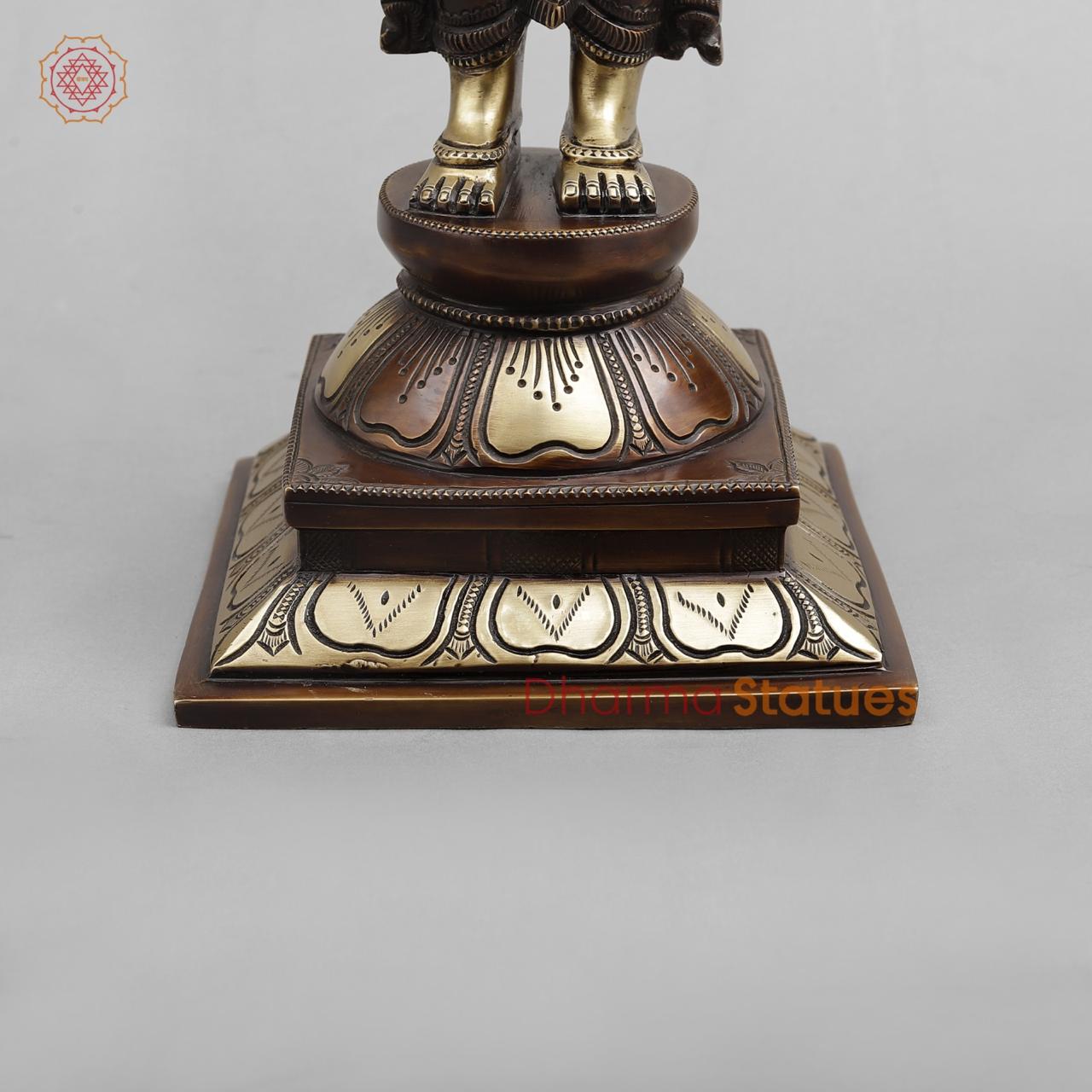 Brass lakshmi Standing, Dual tone finish 16.5”