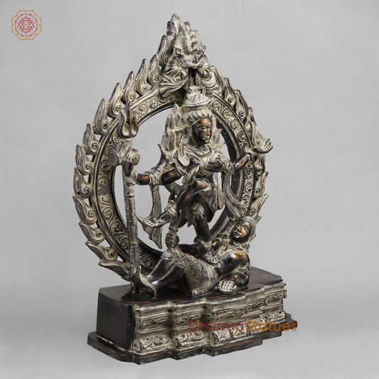 Brass South indian Natraj, Antique finish 24”