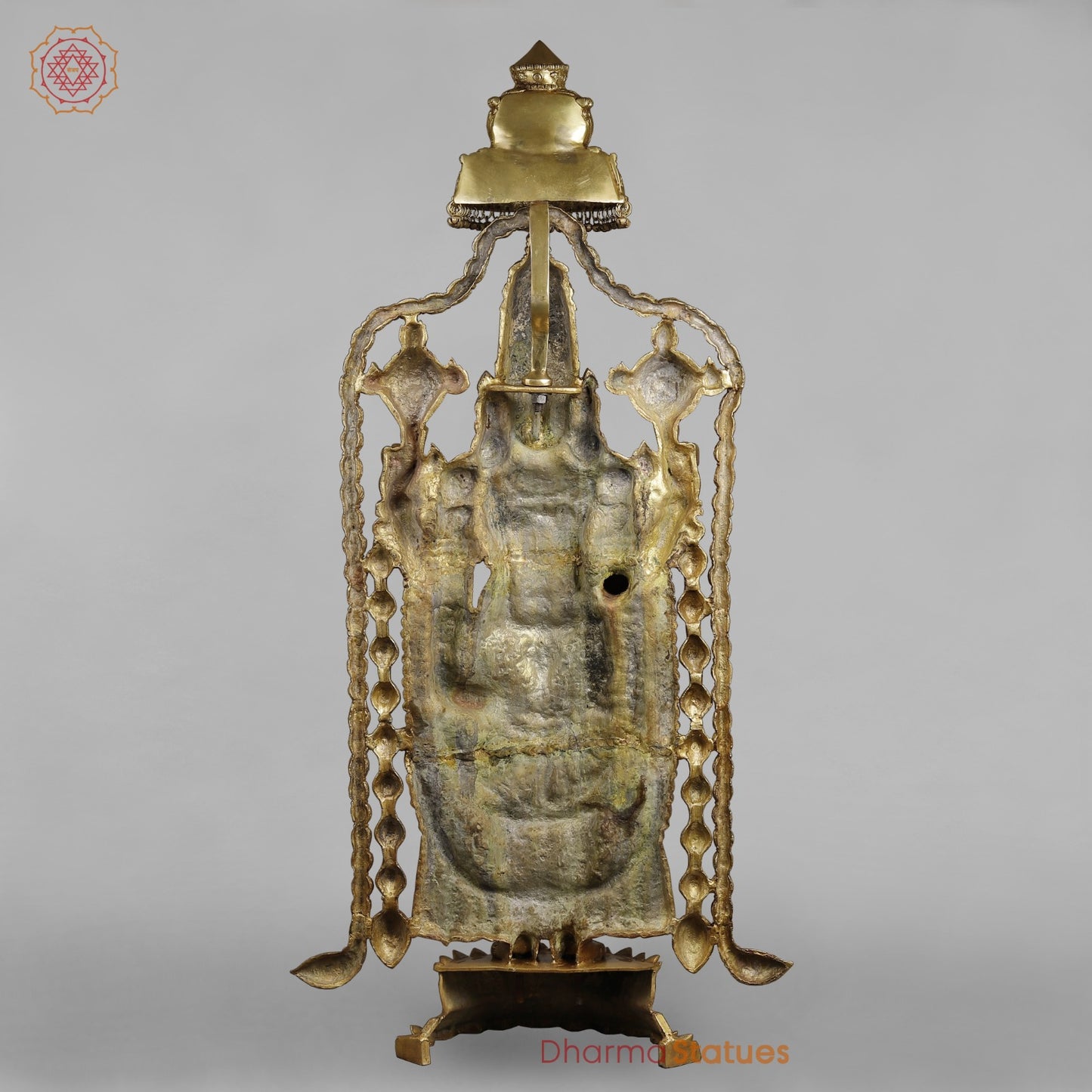Brass Balaji standing Fine with Garland and Umbrella 57.5”