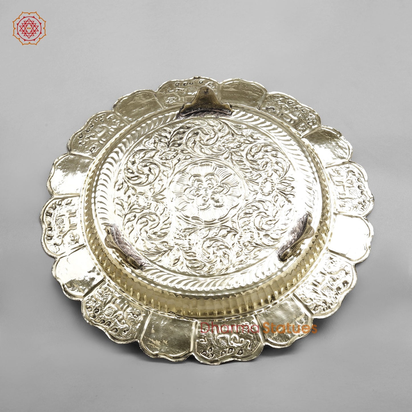Brass Fine Ashtlakshmi Pooja Thali 13”