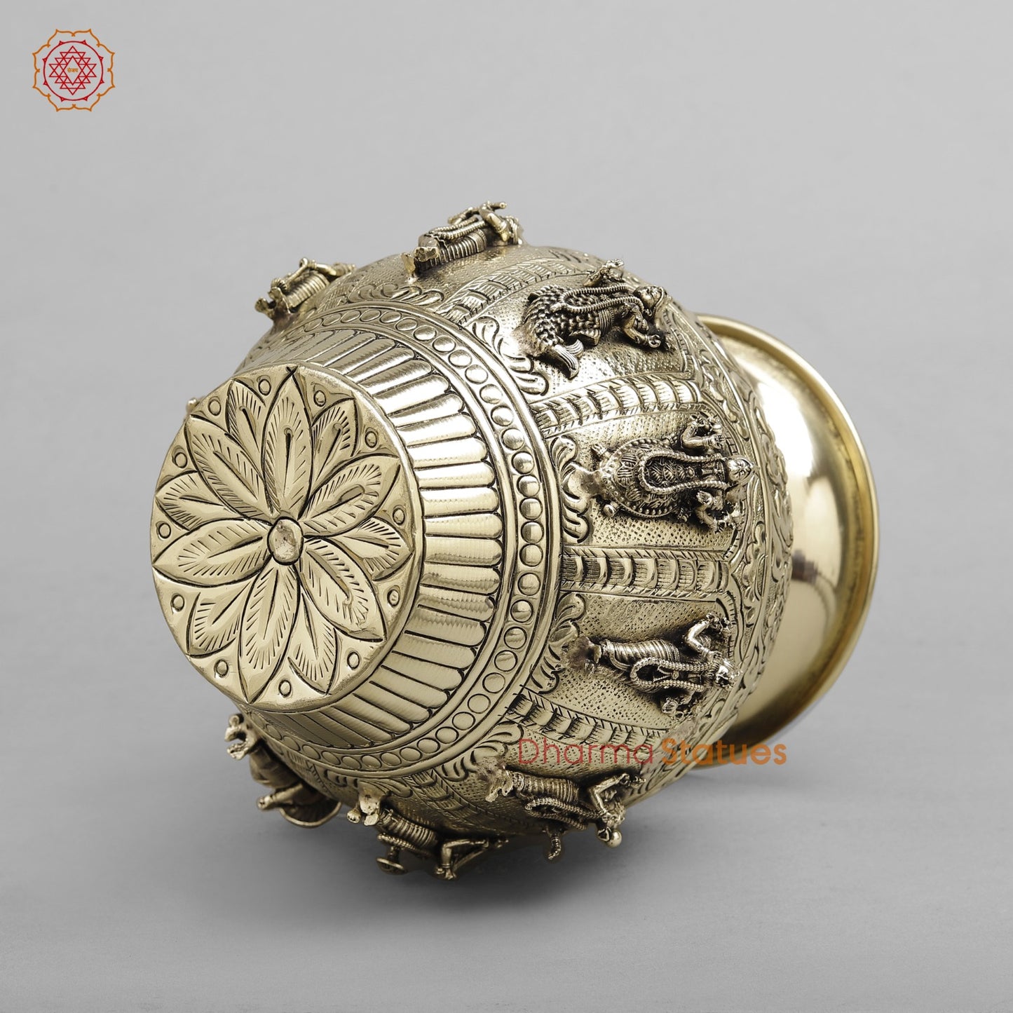 Brass Dasavtar Kalash Fine finish 7”