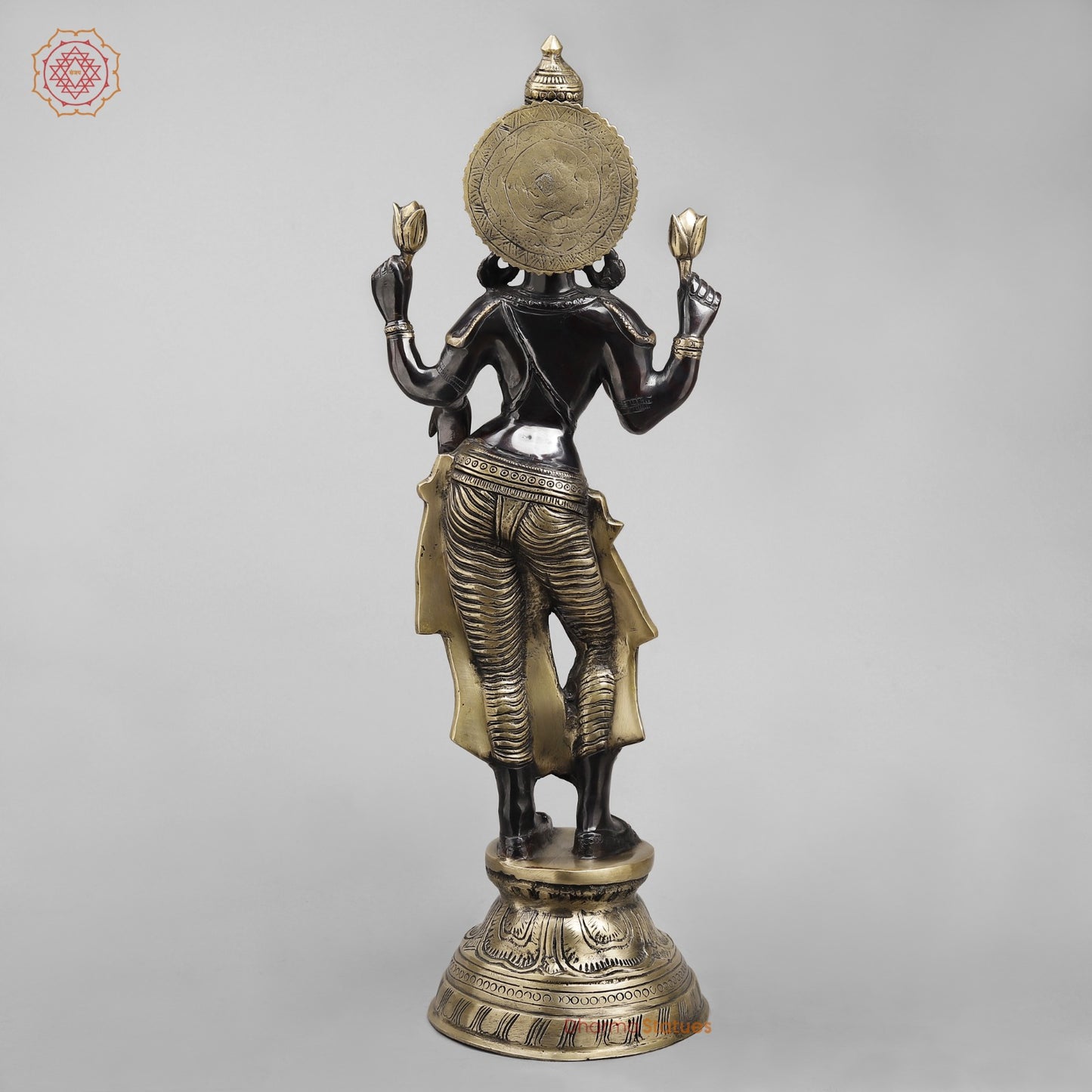 Brass Lakshmi Standing, Royal Black Finish 28”
