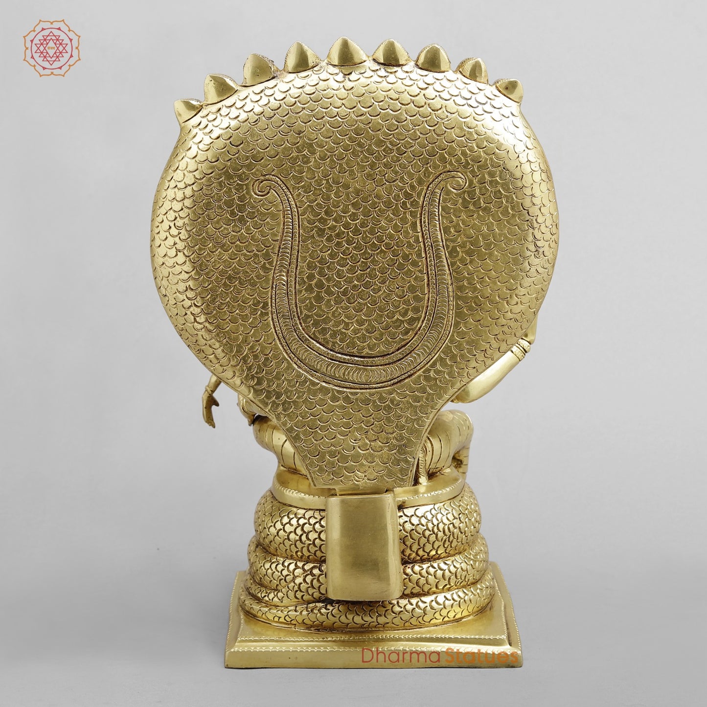 Brass Narsimha Laxmi Fine, Gold Finish 14”