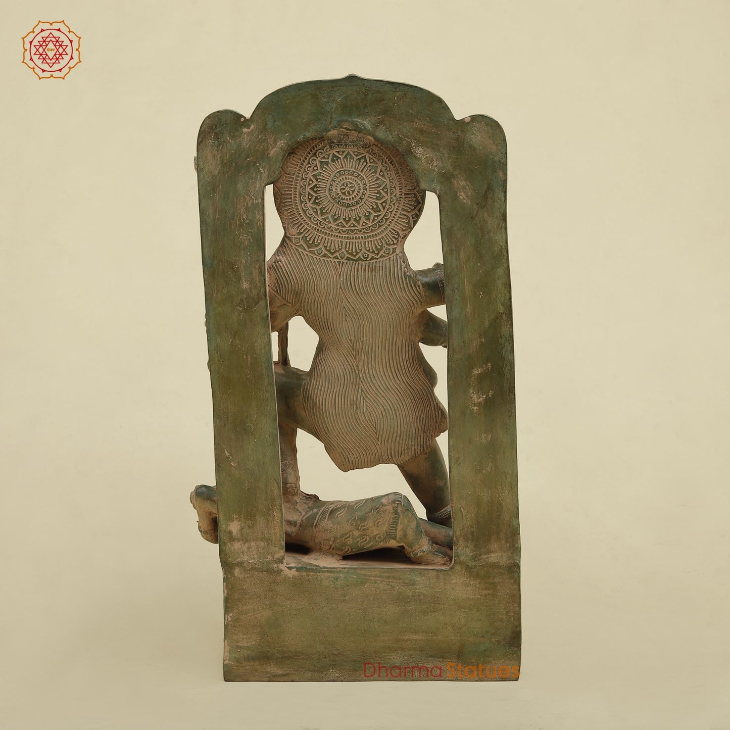 Brass Kaali Frame Fine,Antique Green Finish 17”