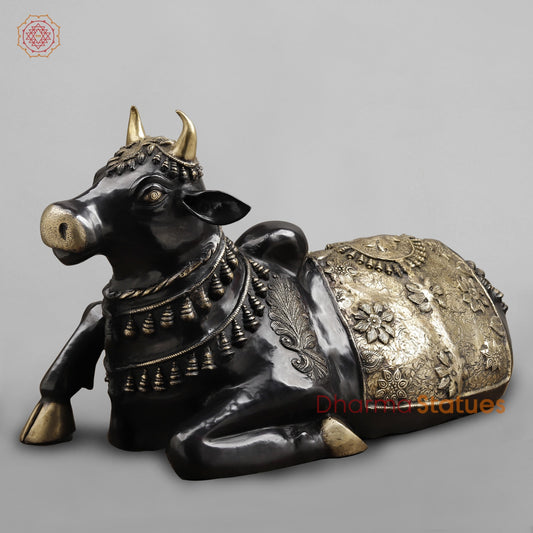 Brass Nandi Seated fine, Deep Black Finish 35”