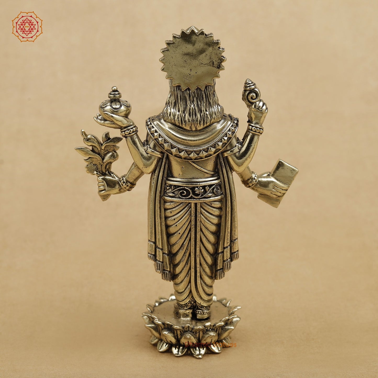Brass Dhanwantri standing fine 6”