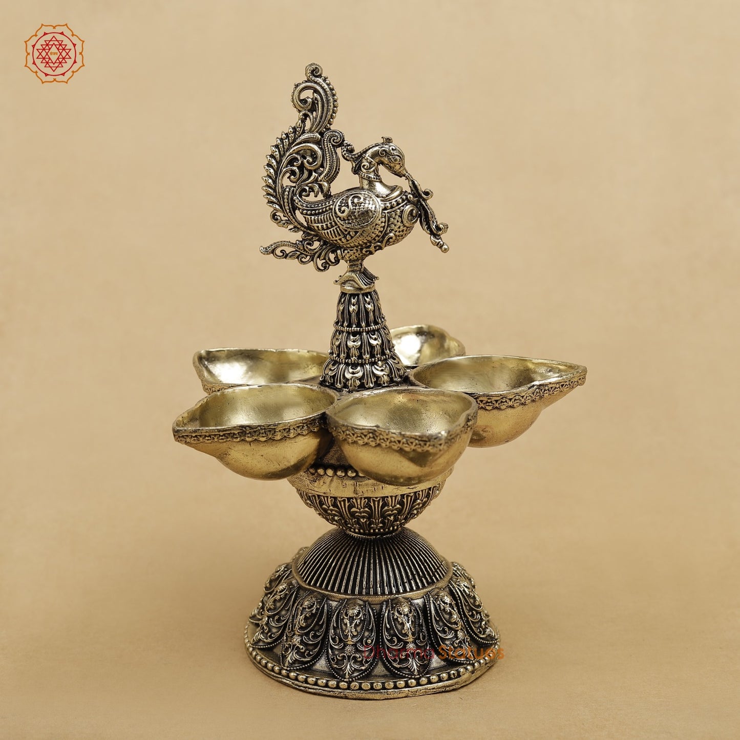 Brass Peacock lamps fine 6.5”