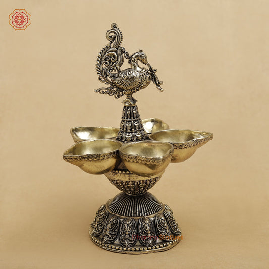 Brass Peacock lamps fine 6.5”